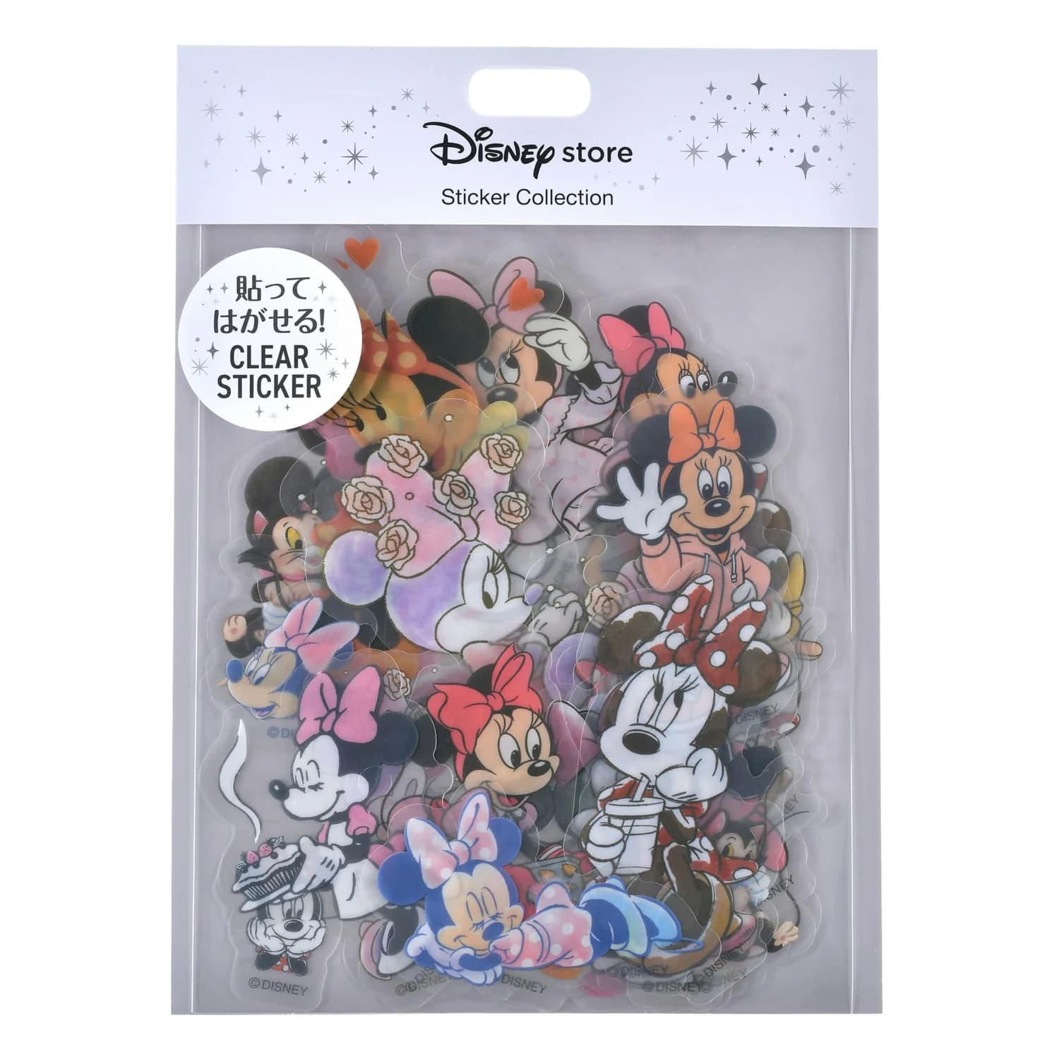 Minnie & Figaro Seal/Sticker Clear Removable Mix Sticker Collection