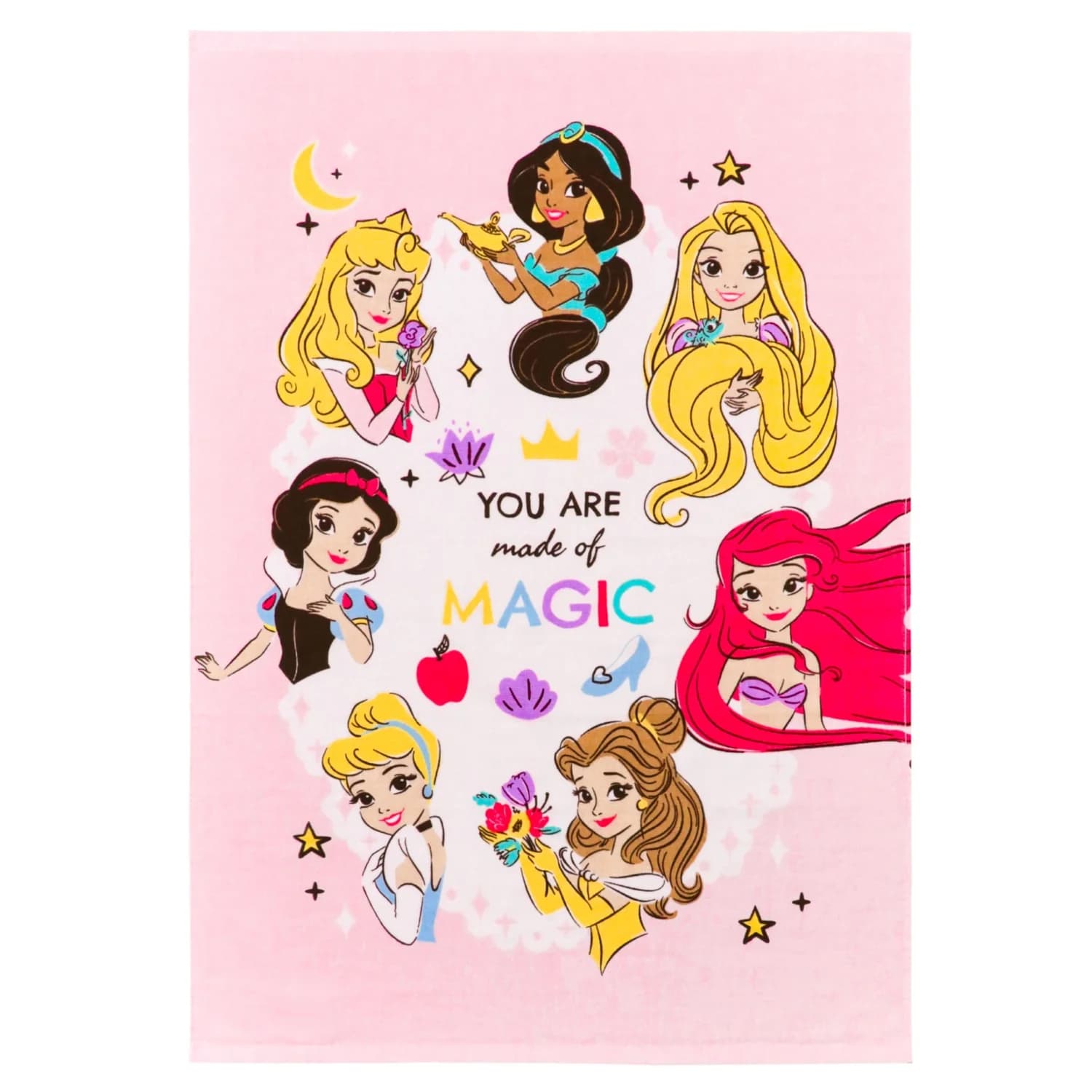 Disney Princess Towel Blanket 70 x 100cm Outer Gauze Back Pile 100% Cotton NZ...