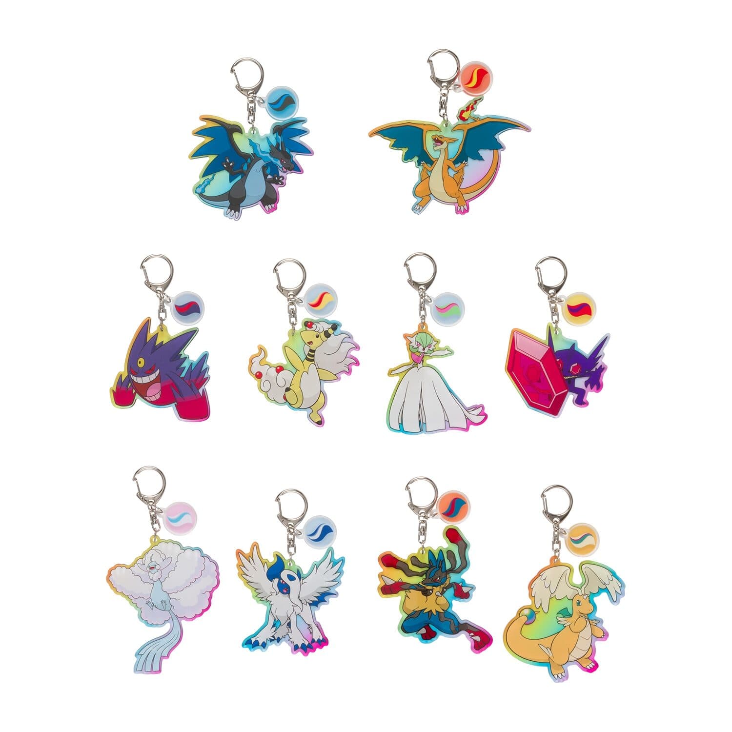 Acrylic keychain collection Mega Evolution Pokemon & Mega Stone